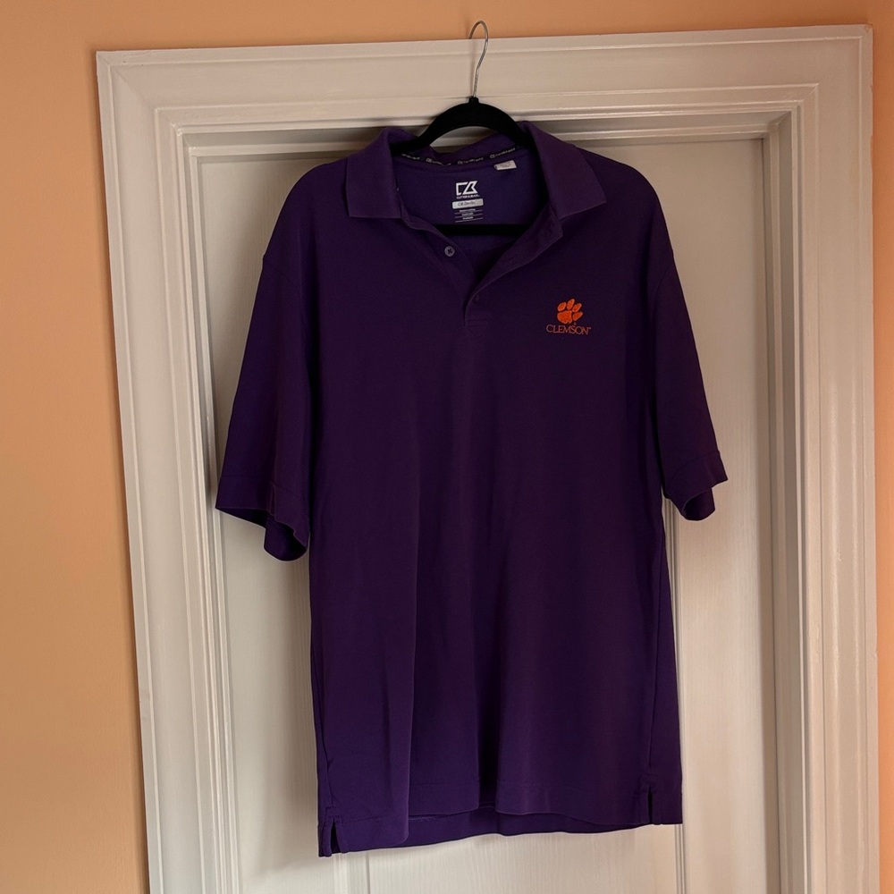 Cutter & Buck Clemson Purple Polo Shirt